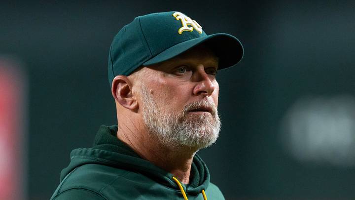 Jul 21, 2026; Phoenix, Arizona, USA; Athletics manager Mark Kotsay against the Arizona Diamondbacks at Chase Field. Mandatory Credit: Mark J. Rebilas-Imagn Images Jul 21, 2026; Phoenix, Arizona, USA; Athletics manager Mark Kotsay against the Arizona Diamondbacks at Chase Field. Mandatory Credit: Mark J. Rebilas-Imagn Images