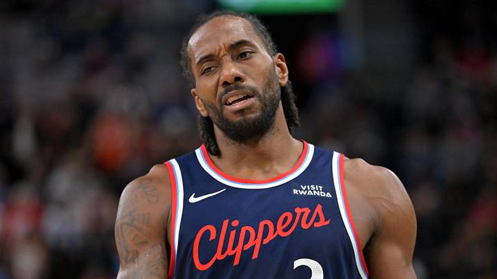 Los Angeles Clippers forward Kawhi Leonard (2) reacts after a missed basket in the second half against the Oklahoma City Thunder at Intuit Dome on April 8, 2026. Los Angeles Clippers forward Kawhi Leonard (2) reacts after a missed basket in the second half against the Oklahoma City Thunder at Intuit Dome on April 8, 2026.
