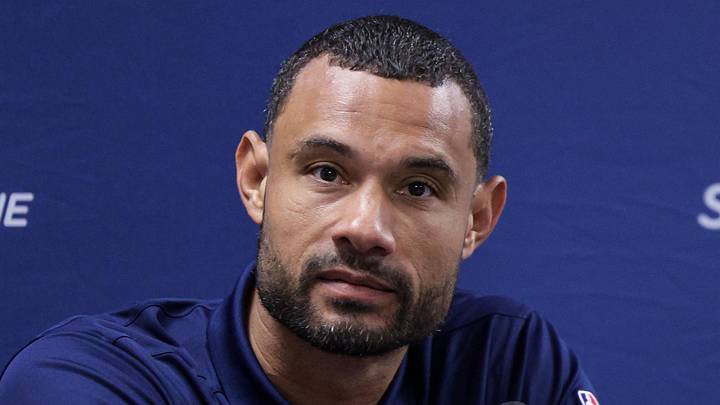 Sep 26, 2022; New Orleans, LA, USA;  New Orleans Pelicans general manager Trajan Langdon : Stephen Lew-Imagn Images