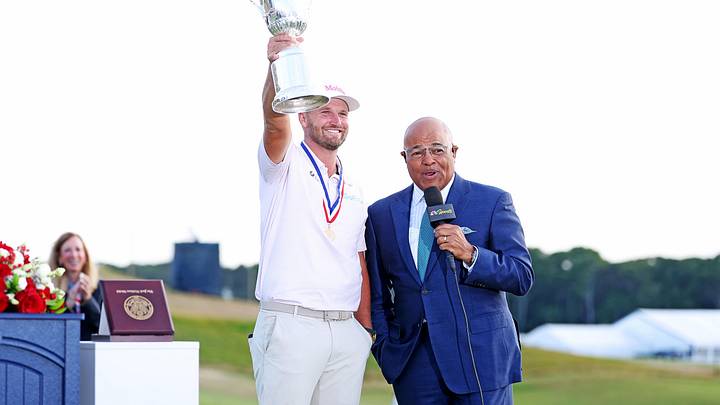 Wyndham Clark perfectly handled Mike Tirico’s question about the hostile U.S. Open crowd. Wyndham Clark perfectly handled Mike Tirico’s question about the hostile U.S. Open crowd.