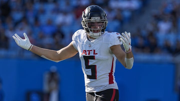 Atlanta Falcons receiver Drake London was off the team's injury report Thursday.