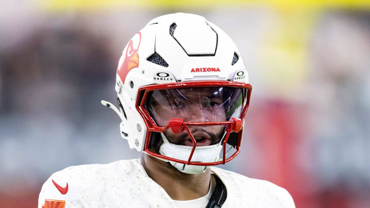 Sep 25, 2025; Glendale, Arizona, USA; Arizona Cardinals quarterback Kyler Murray (1) against the Seattle Seahawks at State Farm Stadium. Mandatory Credit: Mark J. Rebilas-Imagn Images Sep 25, 2025; Glendale, Arizona, USA; Arizona Cardinals quarterback Kyler Murray (1) against the Seattle Seahawks at State Farm Stadium. Mandatory Credit: Mark J. Rebilas-Imagn Images
