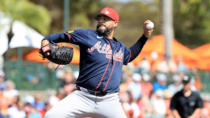 Pérez was nails for the Braves at the end of Tuesday night's loss