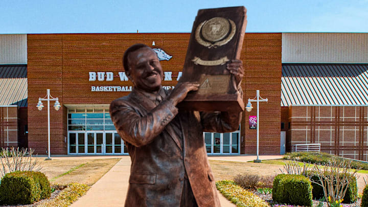 Rendering of statue honoring former Arkansas Razorbacks coach Nolan Richardson.