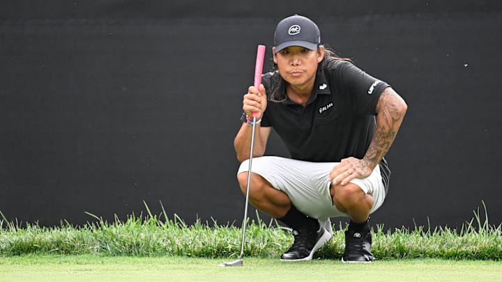 Anthony Kim, pictured during a 2024 LIV Golf tournament, opened up on social media about his struggles with addiction.