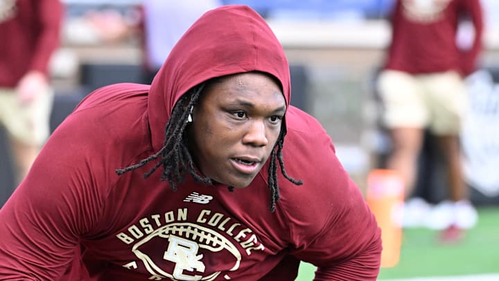 Boston College Eagles offensive lineman Jude Bowry Boston College Eagles offensive lineman Jude Bowry
