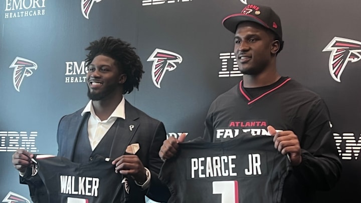 The Atlanta Falcons selected edge rushers Jalon Walker and James Pearce Jr. in the first round of the 2025 NFL draft.