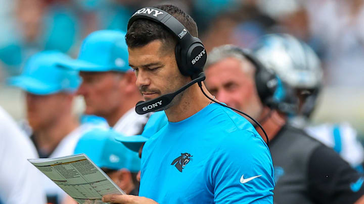 Carolina Panthers head coach Dave Canales