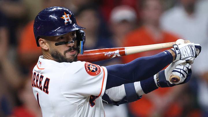Houston Astros shortstop Carlos Correa (1) breaks his bat on a line drive during the seventh inning against the Colorado Rockies at Daikin Park. Mandatory Credit: Troy Taormina-Imagn Images Houston Astros shortstop Carlos Correa (1) breaks his bat on a line drive during the seventh inning against the Colorado Rockies at Daikin Park. Mandatory Credit: Troy Taormina-Imagn Images