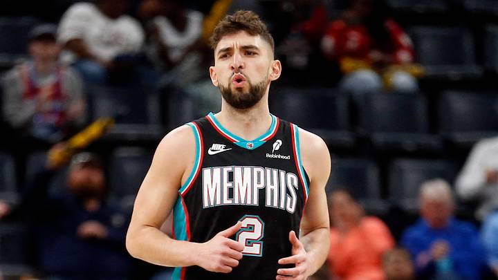 Mar 18, 2026; Memphis, Tennessee, USA; Memphis Grizzlies guard Ty Jerome (2) reacts after a basket during the first quarter against the Denver Nuggets at FedExForum. Mandatory Credit: Petre Thomas-Imagn Images