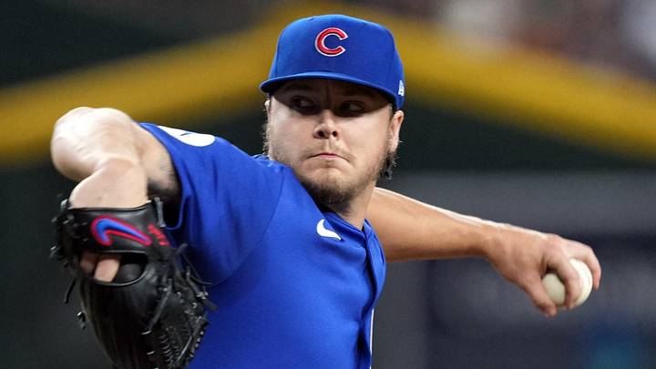 Mar 27, 2025; Phoenix, Arizona, USA; Chicago Cubs pitcher Justin Steele (35) pitches against the Arizona Diamondbacks during the first inning at Chase Field. Mandatory Credit: Joe Camporeale-Imagn Images Mar 27, 2025; Phoenix, Arizona, USA; Chicago Cubs pitcher Justin Steele (35) pitches against the Arizona Diamondbacks during the first inning at Chase Field. Mandatory Credit: Joe Camporeale-Imagn Images