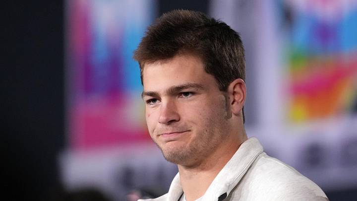 New England Patriots quarterback Drake Maye (10). New England Patriots quarterback Drake Maye (10).