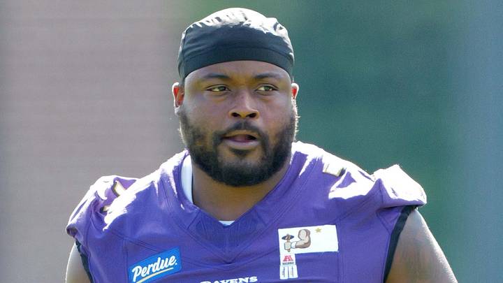 Baltimore Ravens guard John Simpson