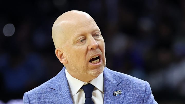 Mar 20, 2026; Philadelphia, PA, USA; UCLA Bruins head coach Mick Cronin reacts in the second half during a first round game of the men's 2026 NCAA Tournament at Xfinity Mobile Arena. Mandatory Credit: Bill Streicher-Imagn Images