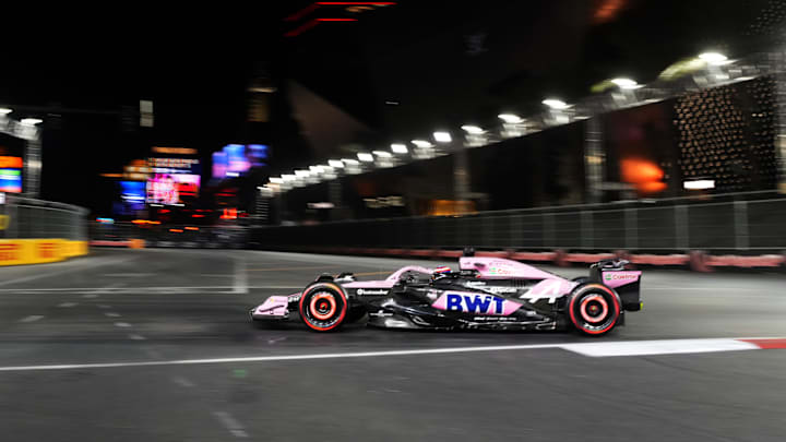 Nov 22, 2024; Las Vegas, Nevada, USA; BWT Alpine F1 Team driver Esteban Ocon of France (31) drives during practice for the Formula 1 Heineken Silver Las Vegas Grand Prix 2024 at the Las Vegas Circuit. Mandatory Credit: Lucas Peltier-Imagn Images Nov 22, 2024; Las Vegas, Nevada, USA; BWT Alpine F1 Team driver Esteban Ocon of France (31) drives during practice for the Formula 1 Heineken Silver Las Vegas Grand Prix 2024 at the Las Vegas Circuit. Mandatory Credit: Lucas Peltier-Imagn Images