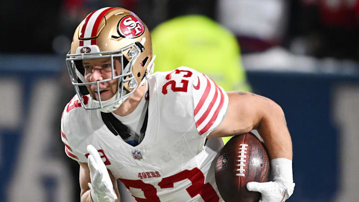 49ers RB Christian McCaffrey missed all but four games last season due to injuries. 