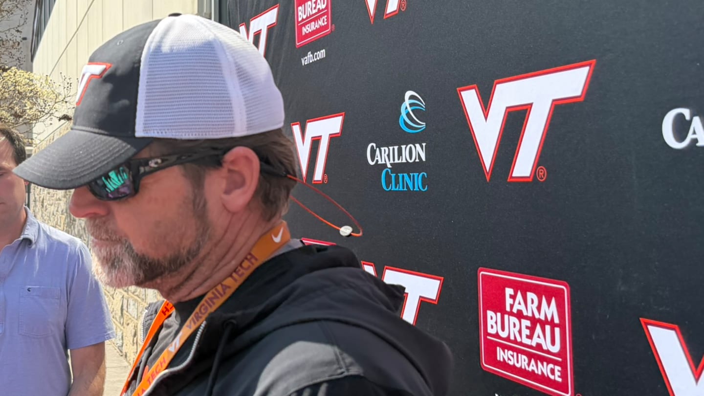 Everything From Virginia Tech DC Brent Pry After March 31's Practice