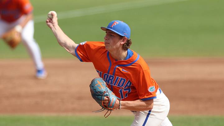 Florida starter Russell Sandefer left his start in the SEC Tournament with an arm injury.