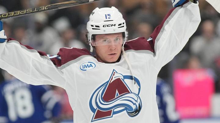 Jan 25, 2026; Toronto, Ontario, CAN; Colorado Avalanche defenseman Jack Ahcan (15) stretches during warm up before a game against the Toronto Maple Leafs at Scotiabank Arena. Mandatory Credit: John E. Sokolowski-Imagn Images Jan 25, 2026; Toronto, Ontario, CAN; Colorado Avalanche defenseman Jack Ahcan (15) stretches during warm up before a game against the Toronto Maple Leafs at Scotiabank Arena. Mandatory Credit: John E. Sokolowski-Imagn Images