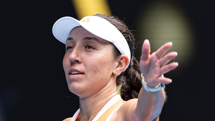 Jessica Pegula celebrates her victory Jessica Pegula celebrates her victory