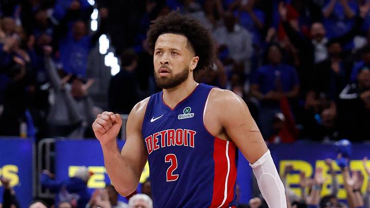May 13, 2026; Detroit, Michigan, USA; Detroit Pistons guard Cade Cunningham (2) celebrates in the second half against the Cleveland Cavaliers during game five of the second round of the 2026 NBA Playoffs at Little Caesars Arena. Mandatory Credit: Rick Osentoski-Imagn Images May 13, 2026; Detroit, Michigan, USA; Detroit Pistons guard Cade Cunningham (2) celebrates in the second half against the Cleveland Cavaliers during game five of the second round of the 2026 NBA Playoffs at Little Caesars Arena. Mandatory Credit: Rick Osentoski-Imagn Images