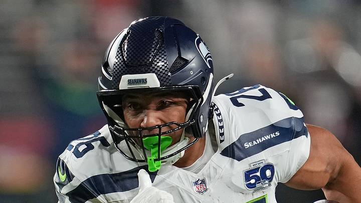 Seattle Seahawks running back Zach Charbonnet rushes the ball against the San Francisco 49ers.