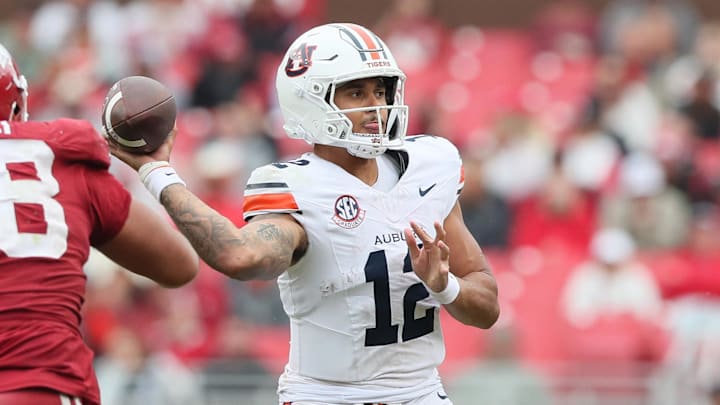 Auburn Tigers quarterback Ashton Daniels replaced Jackson Arnold midway through the win over Arkansas. Auburn Tigers quarterback Ashton Daniels replaced Jackson Arnold midway through the win over Arkansas.