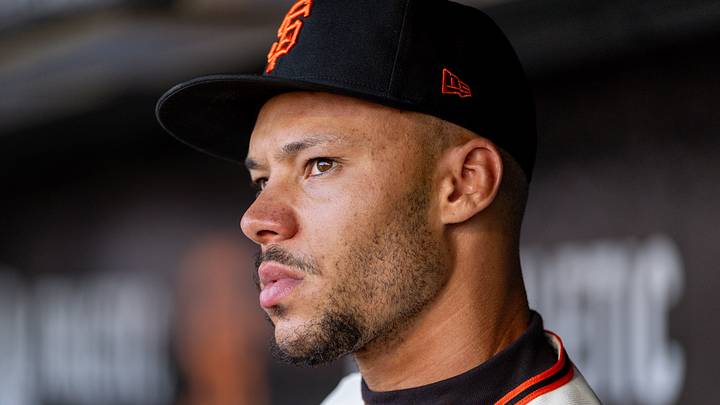 San Francisco, California, USA;  San Francisco Giants outfielder Grant McCray (58) in the dugout before the game against the Cincinnati Reds at Oracle Park.  Mandatory Credit: Bob Kupbens-Imagn Images