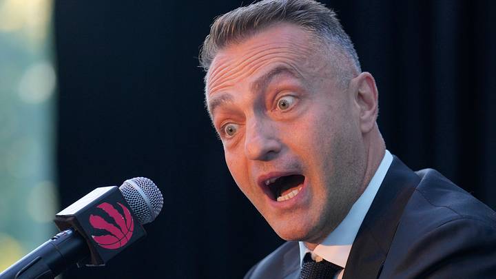Sep 29, 2025; Toronto, Ontario, Canada; Toronto Raptors head coach Darko Rajakovic speaks at the media day press conference at Hotel X. Mandatory Credit: John E. Sokolowski-Imagn Images