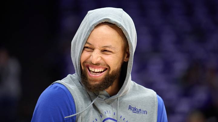 Golden State Warriors guard Stephen Curry (30) reacts before the game against the Sacramento Kings on April 10, 2026. Golden State Warriors guard Stephen Curry (30) reacts before the game against the Sacramento Kings on April 10, 2026.
