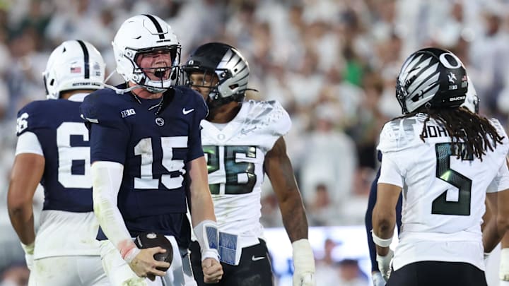Penn State Nittany Lions quarterback Drew Allar (15)