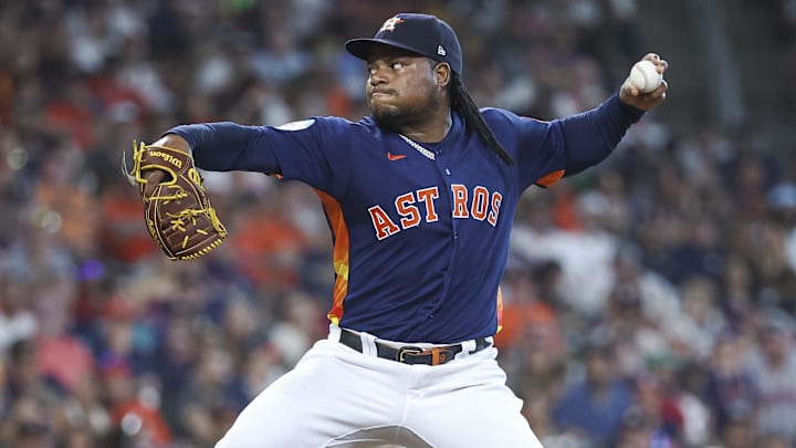 Houston Astros starting pitcher Framber Valdez (59)