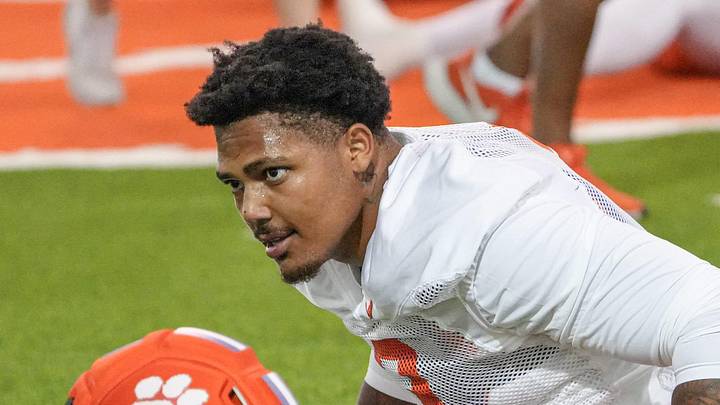 Clemson defensive end T.J. Parker (3) during Clemson football first fall 2025 practice at the Allen N. Reeves Football Complex in Clemson, S.C. Thursday, July 31, 2025.