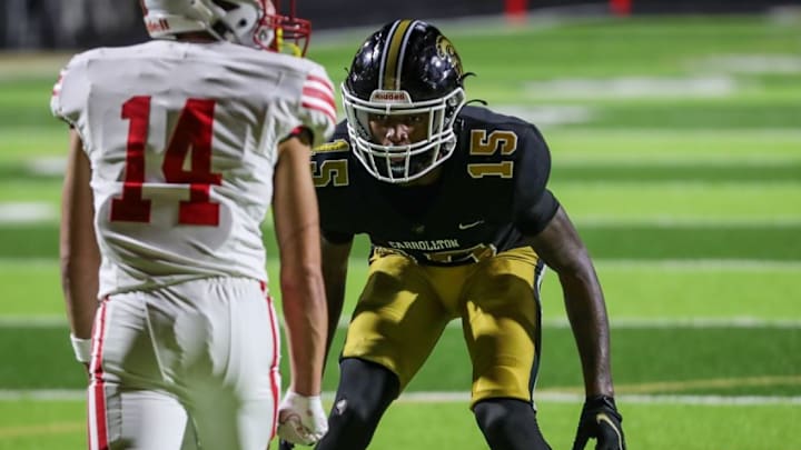 USC four-star commit Shamar Arnoux playing for Carrollton, Georgia. USC four-star commit Shamar Arnoux playing for Carrollton, Georgia.
