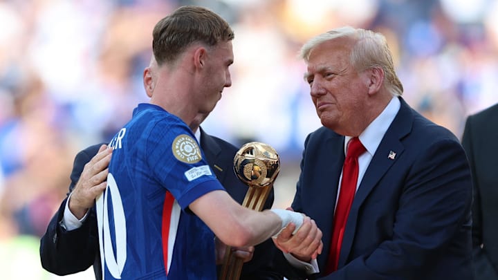 Donald Trump was in attendance for the 2025 Club World Cup final trophy presentation.