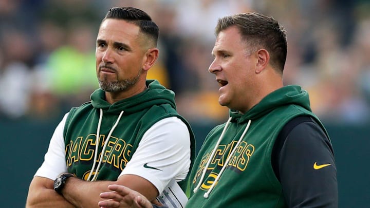 Green Bay Packers head coach Matt LaFleur and GM Brian Gutekunst Green Bay Packers head coach Matt LaFleur and GM Brian Gutekunst
