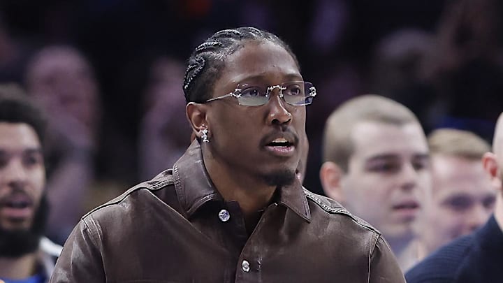 Feb 22, 2026; Oklahoma City, Oklahoma, USA; Oklahoma City Thunder guard/forward Jalen Williams reacts after his team scores against the Cleveland Cavaliers during the second half at Paycom Center. Mandatory Credit: Alonzo Adams-Imagn Images Feb 22, 2026; Oklahoma City, Oklahoma, USA; Oklahoma City Thunder guard/forward Jalen Williams reacts after his team scores against the Cleveland Cavaliers during the second half at Paycom Center. Mandatory Credit: Alonzo Adams-Imagn Images
