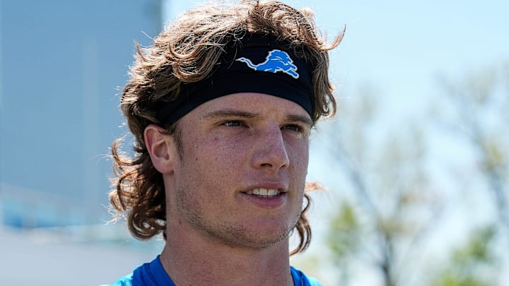 Detroit Lions wide receiver Isaac TeSlaa. Detroit Lions wide receiver Isaac TeSlaa.