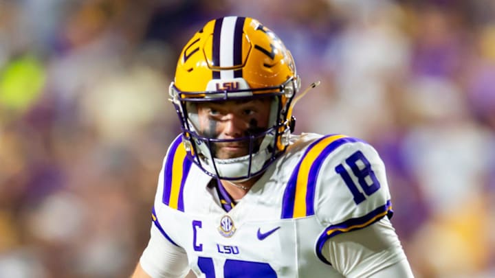 Tigers Quarterback Garrett Nussmeier 18, LSU Tigers take on the Texas A&M Aggies. October 25, 2025; Baton Rouge, Louisiana, USA; at Tiger Stadium. Saturday, Oct. 25, 2025. Tigers Quarterback Garrett Nussmeier 18, LSU Tigers take on the Texas A&M Aggies. October 25, 2025; Baton Rouge, Louisiana, USA; at Tiger Stadium. Saturday, Oct. 25, 2025.