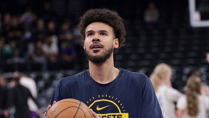 Apr 1, 2026; Salt Lake City, Utah, USA; Denver Nuggets forward Cameron Johnson (23) shoots the ball before the game against the Utah Jazz at Delta Center. Mandatory Credit: Chris Nicoll-Imagn Images Apr 1, 2026; Salt Lake City, Utah, USA; Denver Nuggets forward Cameron Johnson (23) shoots the ball before the game against the Utah Jazz at Delta Center. Mandatory Credit: Chris Nicoll-Imagn Images