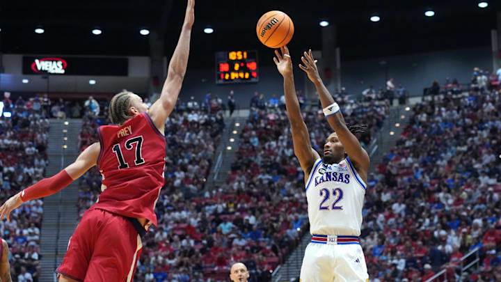 Kansas Jayhawks guard Darryn Peterson (22) Kansas Jayhawks guard Darryn Peterson (22)