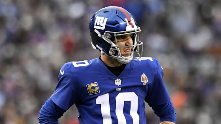 Retired New York Giants quarterback Eli Manning is eligible for the Pro Football Hall of Fame. Retired New York Giants quarterback Eli Manning is eligible for the Pro Football Hall of Fame.