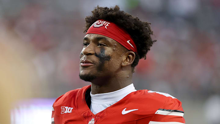 Ohio State Buckeyes safety Caleb Downs Ohio State Buckeyes safety Caleb Downs