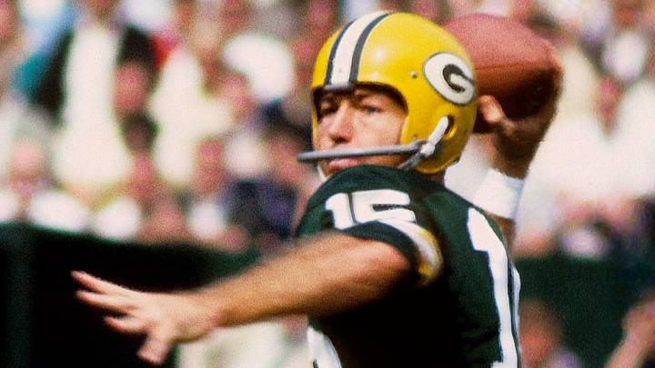 Green Bay Packers quarterback Bart Starr throws a pass in 1966. Green Bay Packers quarterback Bart Starr throws a pass in 1966.