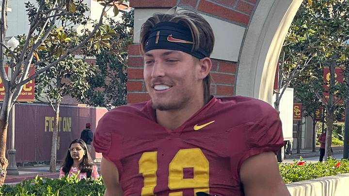 USC Trojans freshman tight end Mark Bowman USC Trojans freshman tight end Mark Bowman