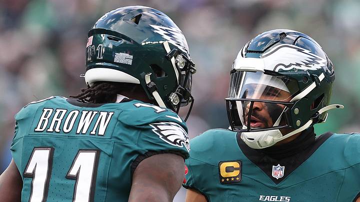 Philadelphia Eagles quarterback Jalen Hurts and wide receiver A.J. Brown
