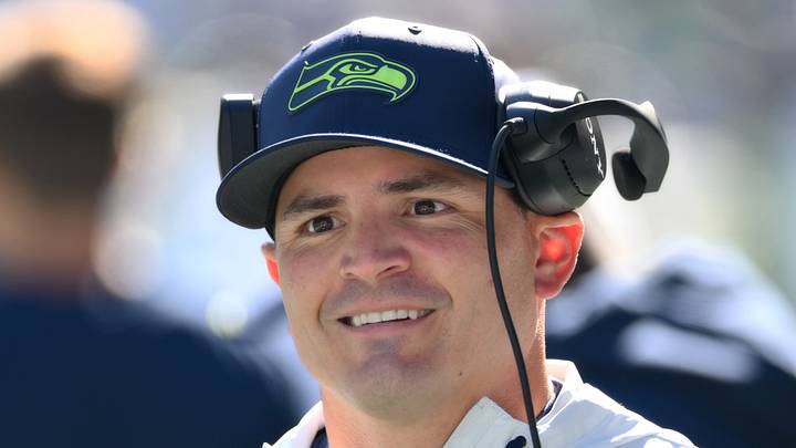 Seattle Seahawks head coach Mike Macdonald is seen prior to the game against the Los Angeles Chargers.