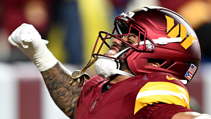 Washington Commanders running back Chris Rodriguez Jr. Washington Commanders running back Chris Rodriguez Jr.