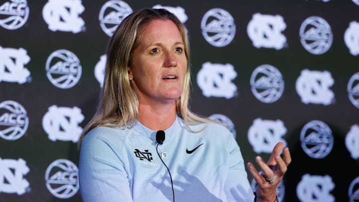 North Carolina head coach Courtney Banghart at the 2025 ACC Tipoff North Carolina head coach Courtney Banghart at the 2025 ACC Tipoff