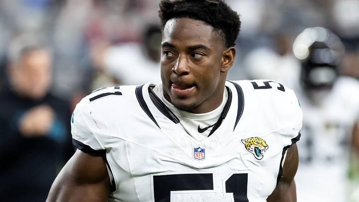 Nov 23, 2025; Glendale, Arizona, USA; Jacksonville Jaguars linebacker Ventrell Miller (51) against the Arizona Cardinals at State Farm Stadium. 